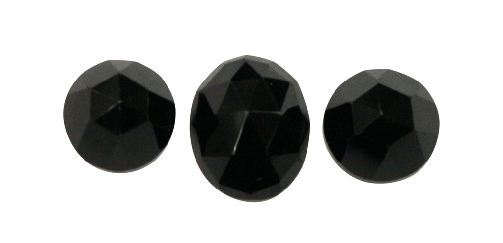Natural Extra Fine Black Spinel - Round & Oval Rose Cut Cabochon - AAA+ Grade