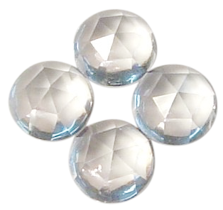 Natural Extra Fine White Topaz - Round Rose Cut Cabochon - AAA+ Grade