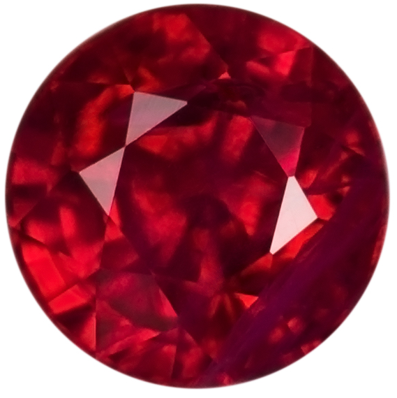 Natural Fine Red Ruby - Round - AAA Grade