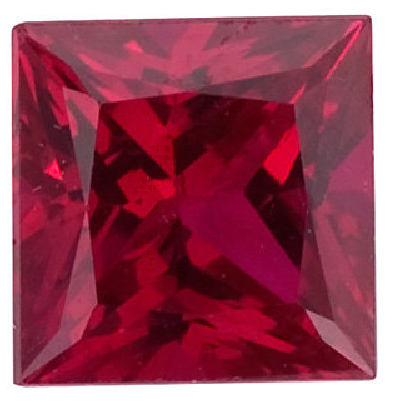 Natural Fine Rich Red Ruby - Square Princess - Africa - Top Grade - NW Gems & Diamonds
