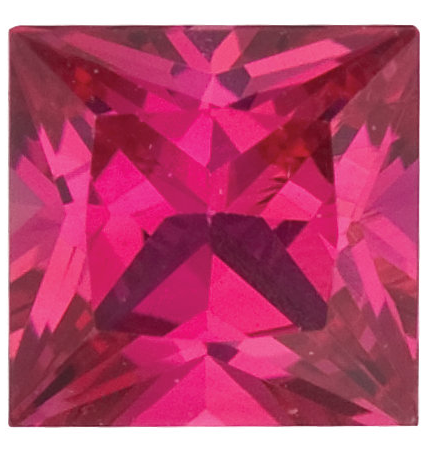 Natural Fine Red Pink Ruby - Square Princess - Africa - Top Grade - NW Gems & Diamonds
