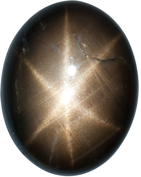 Natural Fine Black Star Sapphire - Oval Cabochon - Unheated, Untreated - Sri Lanka - Top Grade - NW Gems & Diamonds
