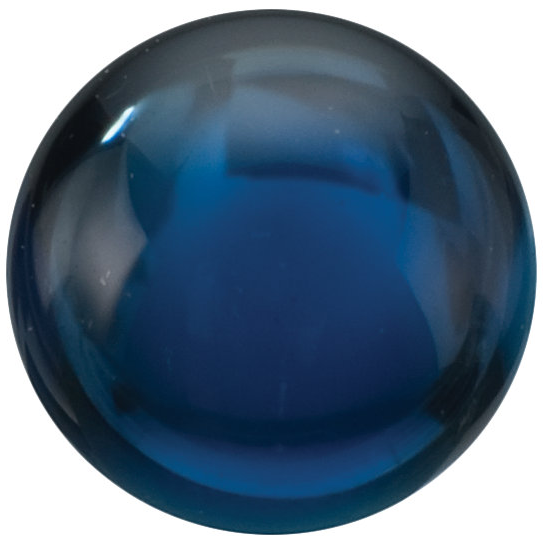 Natural Fine Deep Blue Sapphire - Round Cabochon - East Africa - Top Grade - NW Gems & Diamonds
