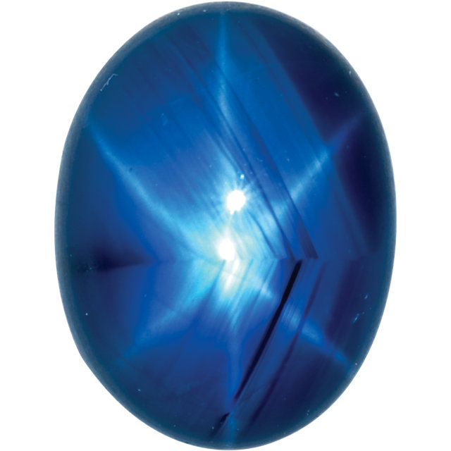 Natural Fine Blue Star Sapphire - Oval Cabochon - Unheated, Untreated - Sri Lanka - Top Grade - NW Gems & Diamonds
