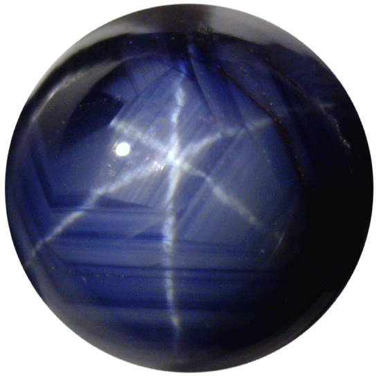 Natural Fine Medium Deep Blue Star Sapphire - Round Cabochon - Unheated, Untreated - Sri Lanka - Top Grade - NW Gems & Diamonds
