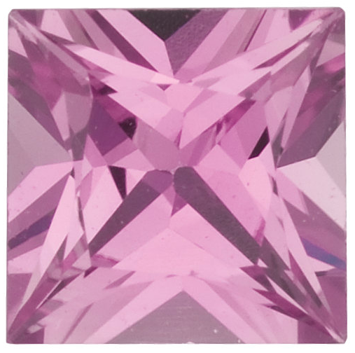 Natural Fine Rich Pink Sapphire - Square Princess - Sri Lanka - Top Grade - NW Gems & Diamonds
