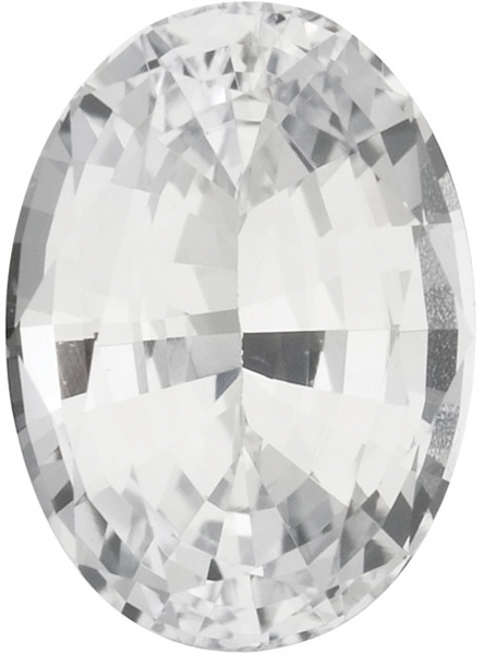 Natural Fine White Sapphire - Oval - East Africa - Top Grade - NW Gems & Diamonds
