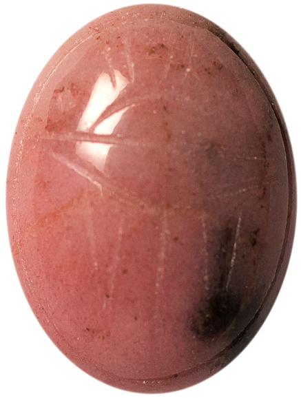 Natural Fine Pink Red Rhodonite Scarab - Oval - Sweden - AAA Grade