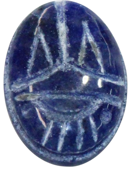 Natural Fine Rich Blue Sodalite Scarab - Oval - Namibia - AAA Grade