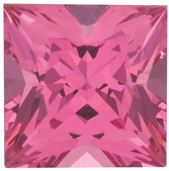 Natural Extra Fine Rich Pink Spinel - Square Princess - Sri Lanka - Extra Fine Grade - NW Gems & Diamonds
