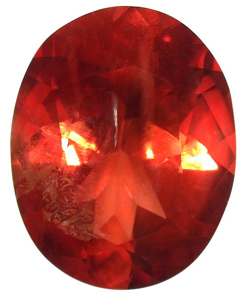 2.9 Ct Natural Fine Orange Red Oregon Sunstone - Oval - Oregon - Top Grade
