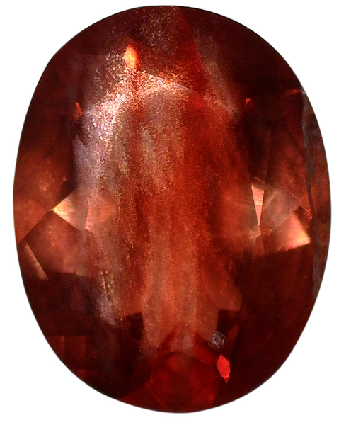 3 Ct Natural Fine Red Orange w/Schiller Oregon Sunstone - Oval - Oregon - Top Grade