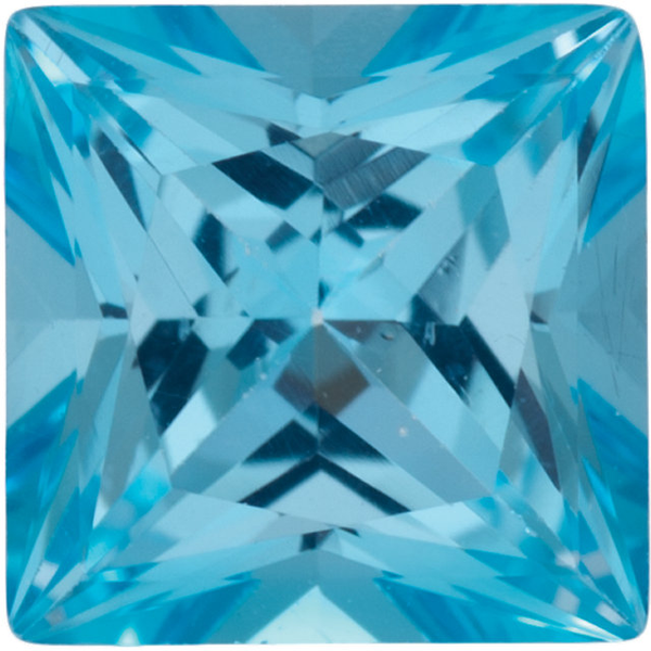 Natural Fine Ice Blue Topaz - Square Princess - Brazil - Top Grade - NW Gems & Diamonds
