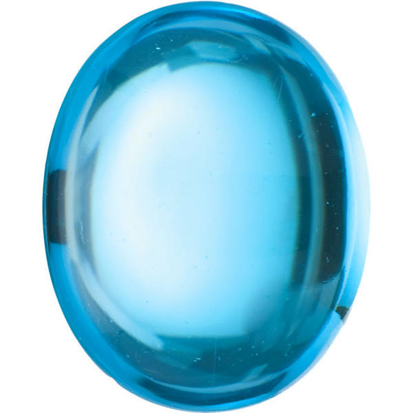 Natural Extra Fine Swiss Blue Topaz - Oval Cabochon - AAA+ Grade