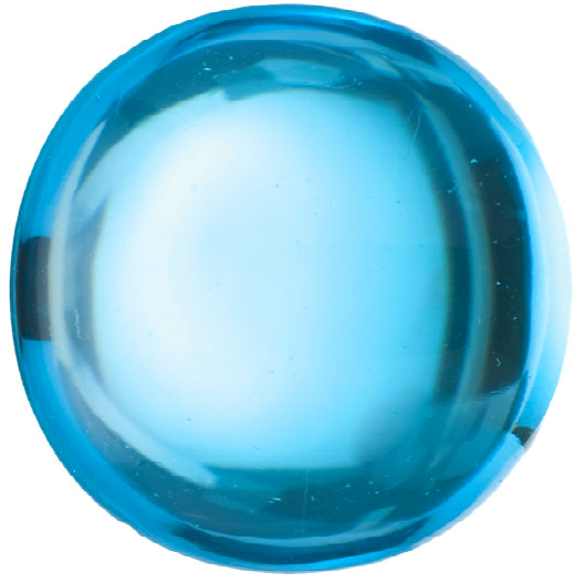 Natural Extra Fine Swiss Blue Topaz - Round Cabochon - AAA+ Grade