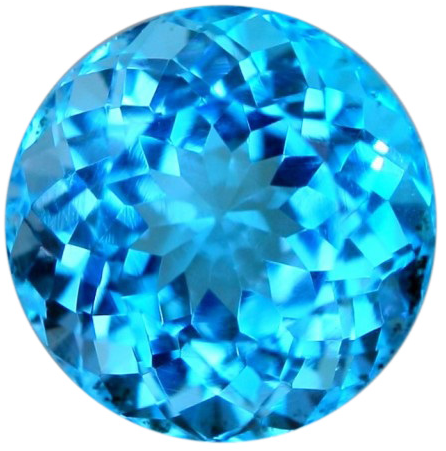 Natural Fine Intense Swiss Blue Topaz - Round - Brazil - Top Grade - NW Gems & Diamonds

