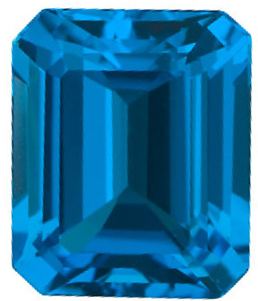 Natural Fine Swiss Blue Topaz - Emerald Cut - Brazil - Top Grade - NW Gems & Diamonds
