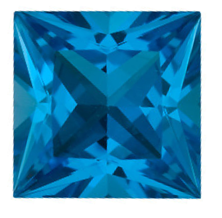 Natural Fine Swiss Blue Topaz - Square Princess - Brazil - Top Grade - NW Gems & Diamonds
