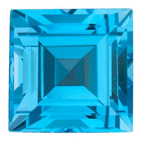 Natural Fine Swiss Blue Topaz - Square Step - Brazil - Top Grade - NW Gems & Diamonds

