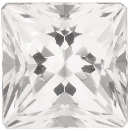 Natural Fine White Topaz - Square Princess - Brazil - Top Grade - NW Gems & Diamonds

