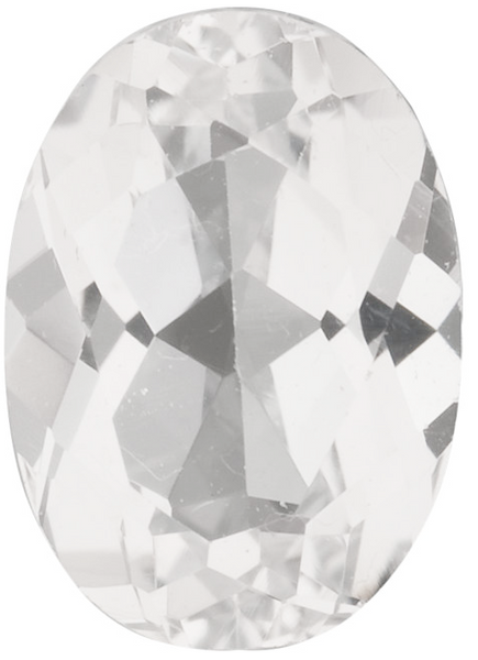 Natural Fine White Topaz - Oval - Brazil - Top Grade - NW Gems & Diamonds
