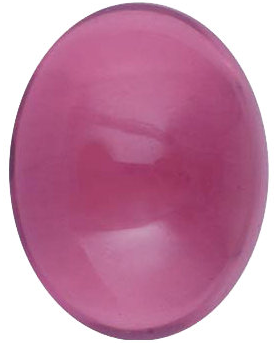 Natural Extra Fine Rich Pink Tourmaline - Oval Cabochon - AAA+ Grade