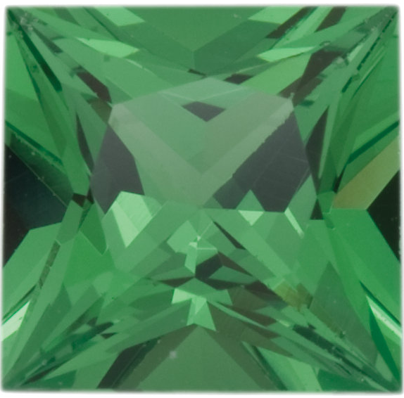 Natural Fine Green Tsavorite - Square Princess - East Africa - Top Grade - NW Gems & Diamonds
