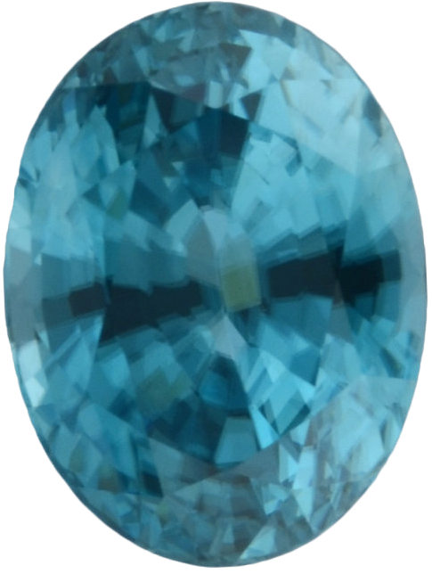 Natural Fine Sea Blue Zircon - Oval - Cambodia - Top Grade - NW Gems & Diamonds
