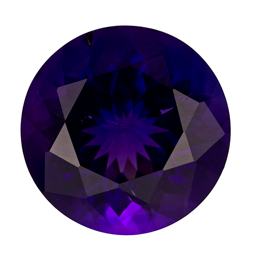Natural Extra Fine Deep Vivid Purple Amethyst - Round - AAA+ Grade