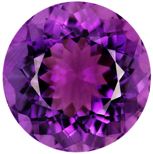 Natural Fine Rich Royal Purple Amethyst - Round - Brazil - AAA Grade