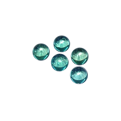 Natural Extra Fine Blue Apatite - Round Cabochon - Brazil - AAA+ Grade