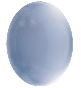 Natural Fine Blue Chalcedony - Oval Cabochon - AAA Grade