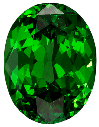 Natural Extra Fine Rich Green Chrome Diopside - Oval - AAA+ Grade