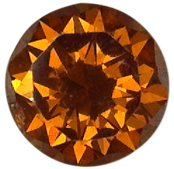 2.6mm Natural Rare Fine Fancy Orange Diamond - Round - Australia, Argyle d1
