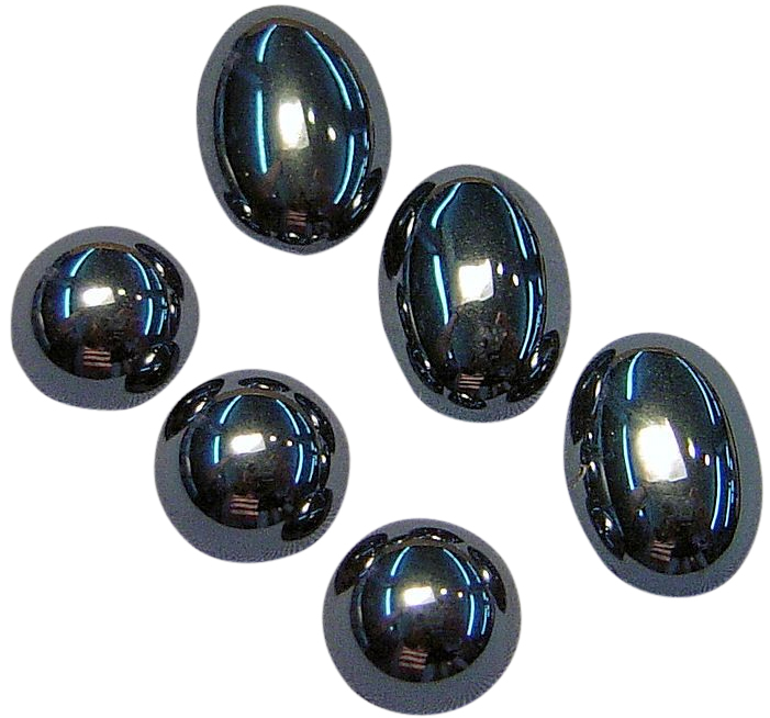 Natural Extra Fine Hematite - Round & Oval Cabochon - AAA+ Grade