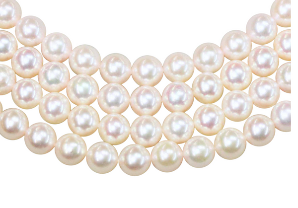 Natural Fine White Freshwater Pearl Strand - Round - China - AAA Grade