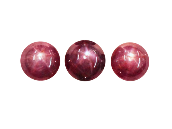 Natural Fine Rich Red Star Ruby - Round Cabochon - AAA Grade - Unheated, Untreated - Africa