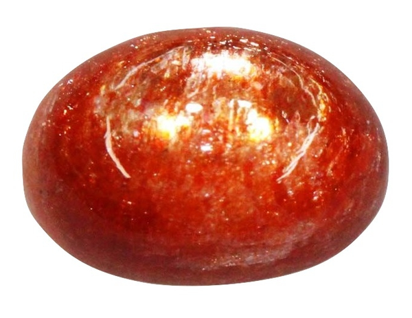 Natural Extra Fine Rich Red Orange Sunstone - Oval Cabochon - AAA+ Grade